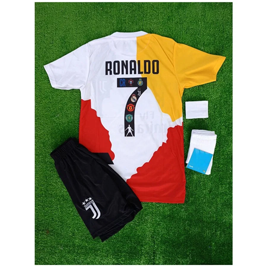 Детская футболка с принтом C. Ronaldo Çorap Bileklik Hediyeli Legent Lady, Разноцветный