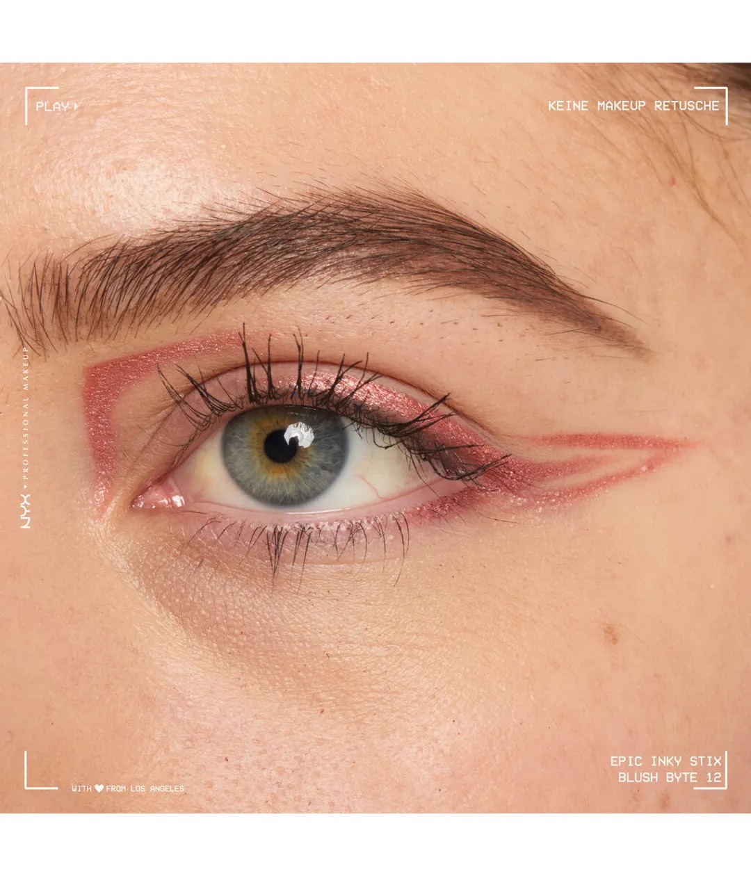 Кремово-гелевая водостойкая подводка для глаз Nyx Professional Makeup Epic Inky Stix, Blush Byte, 0.1 г — фото 2