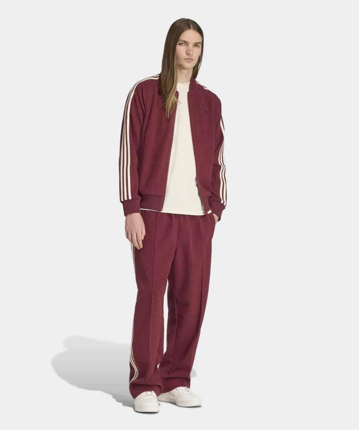 Мужской/Женский Трек-топ с длинным рукавомAdidas Originals, Red — фото 3