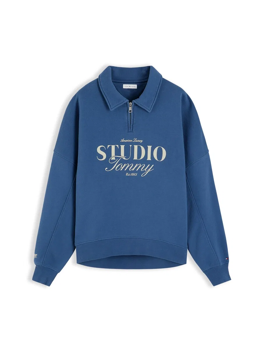 Толстовка TOMMY HILFIGER 'STUDIO TOMMY' сапфирового цвета