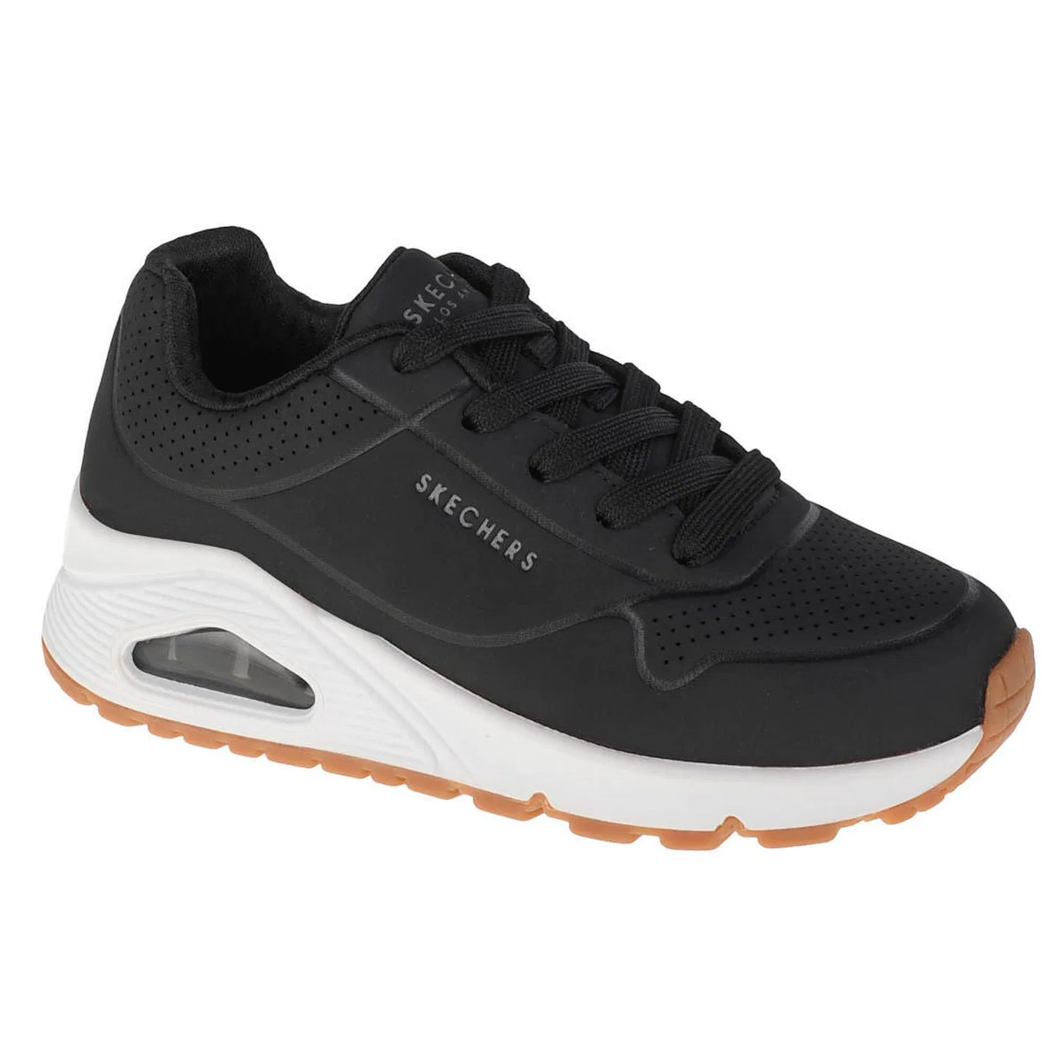 Детские кроссовки для девочек с технологией Air-Cooled Memory Foam Skechers Uno Stand On Air, Schwarz