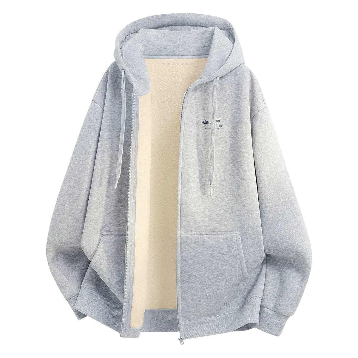 Детский худи на молнии с капюшоном CITY BOY Tonlion, Heather Grey