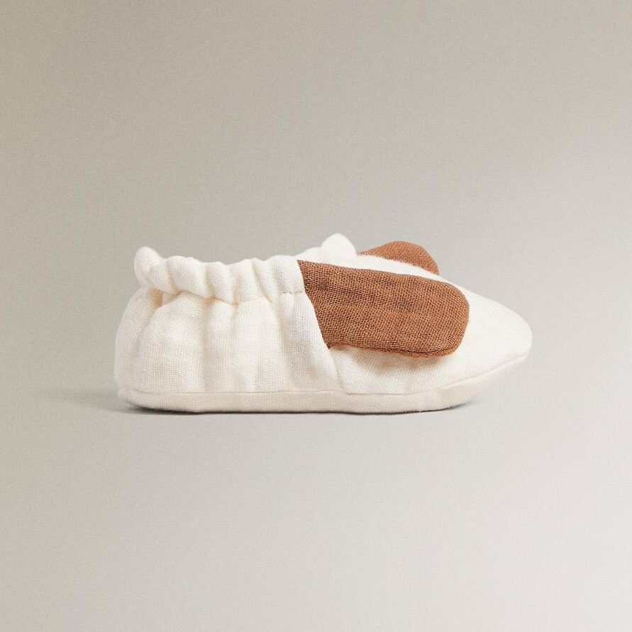 

Пинетки Zara Home Muslin With Ears, кремовый/коричневый