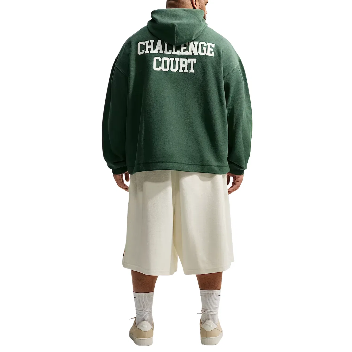 Мужское худи из футера с капюшоном Nike Club Rules French Terry Fir Sail, зеленый — фото 3