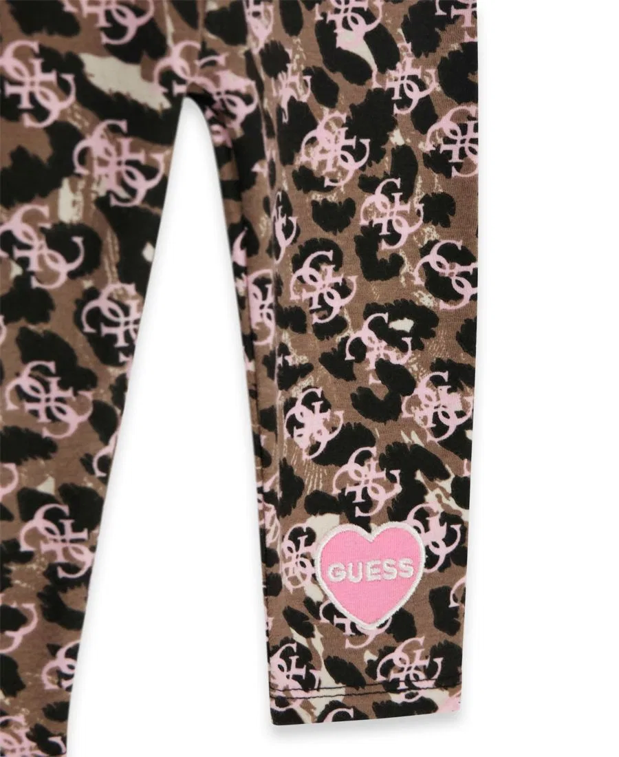 Детский комплект для девочек с длинным рукавом GUESS, Pink/Brown — фото 4