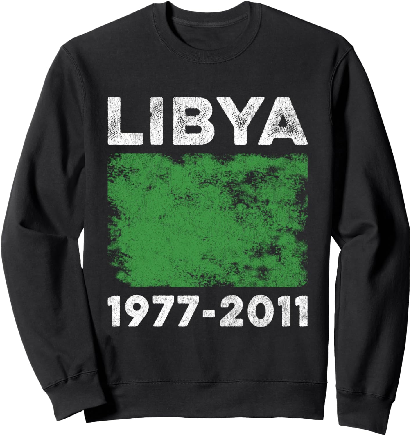 

Ливия 1977-2011. Антикварный флаг - Мужская/Женская толстовка с ливийским флагом Libya Flag Nation, черный