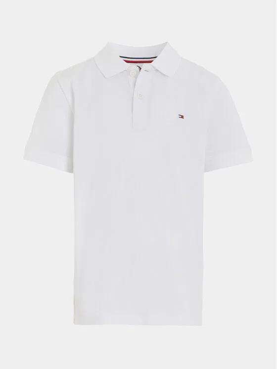 Поло regular fit Flag Tommy Hilfiger, белый — фото 4