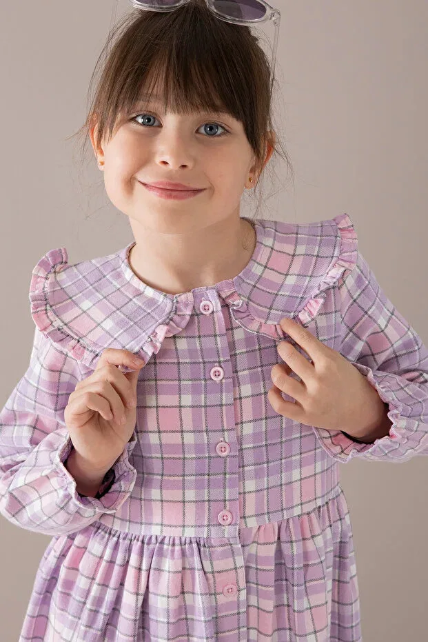 Детское платье для девочек с принтом Cansın Mini, Lilac — фото 2