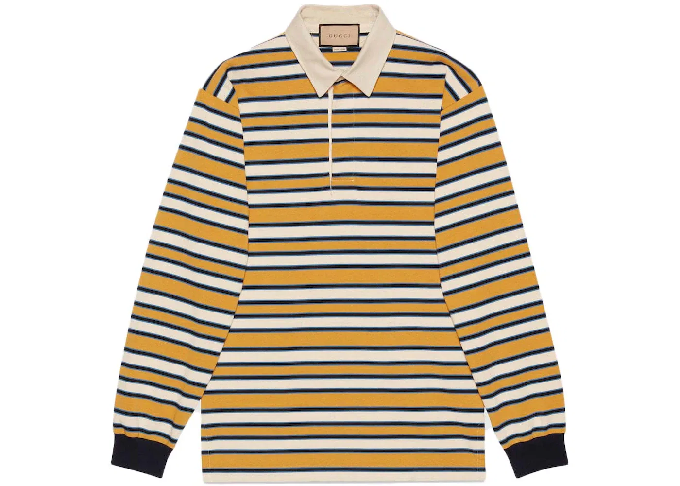 Мужское поло с длинным рукавом Polo with Patch Gucci, Yellow/Multicolor