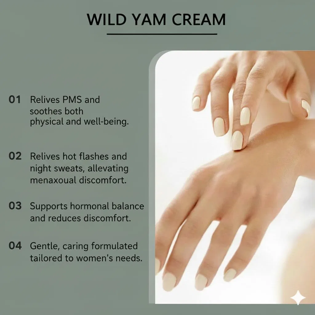 Крем для лица и тела Wild Yam Cream для баланса гормонов, увлажняющий, 60 г, 2 шт. Hnyxeqjl — фото 2