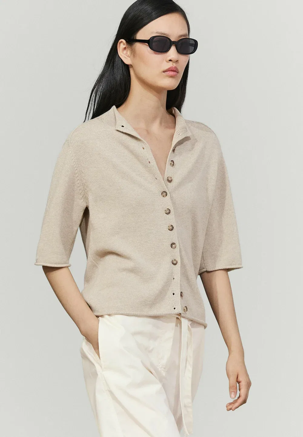 Кардиган Massimo Dutti, Sand