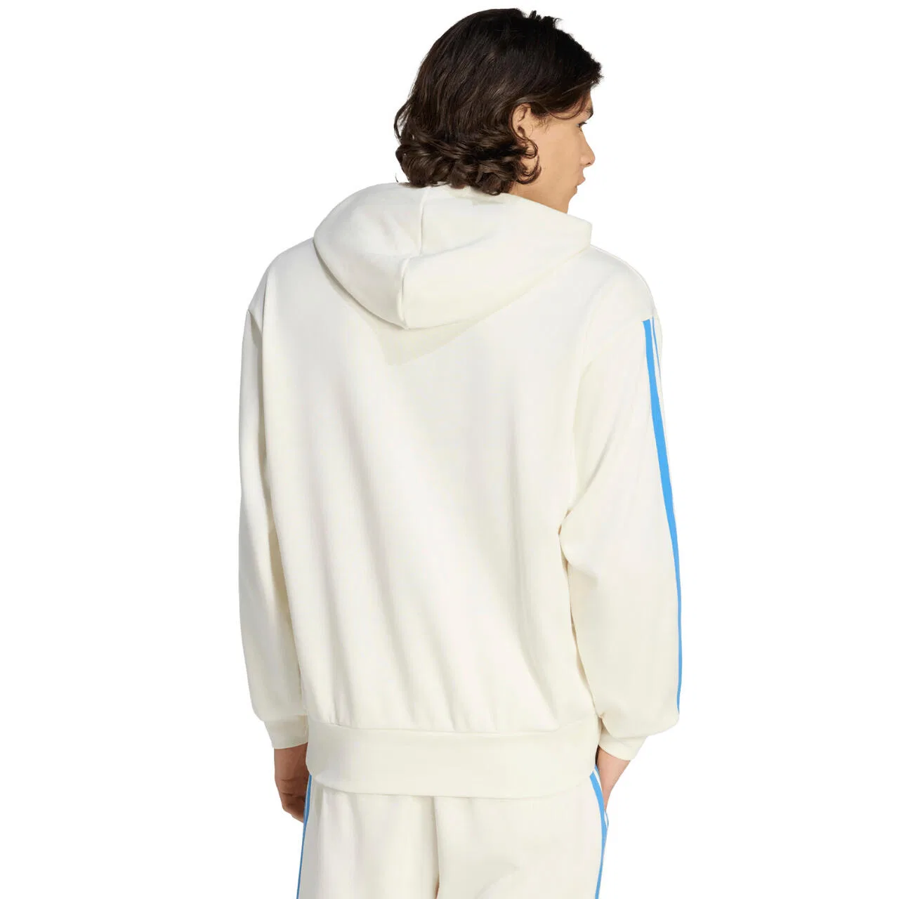 Мужской свитшот с длинным рукавом Essentials 3-Stripes Adidas, Weiss / Cremefarben — фото 3