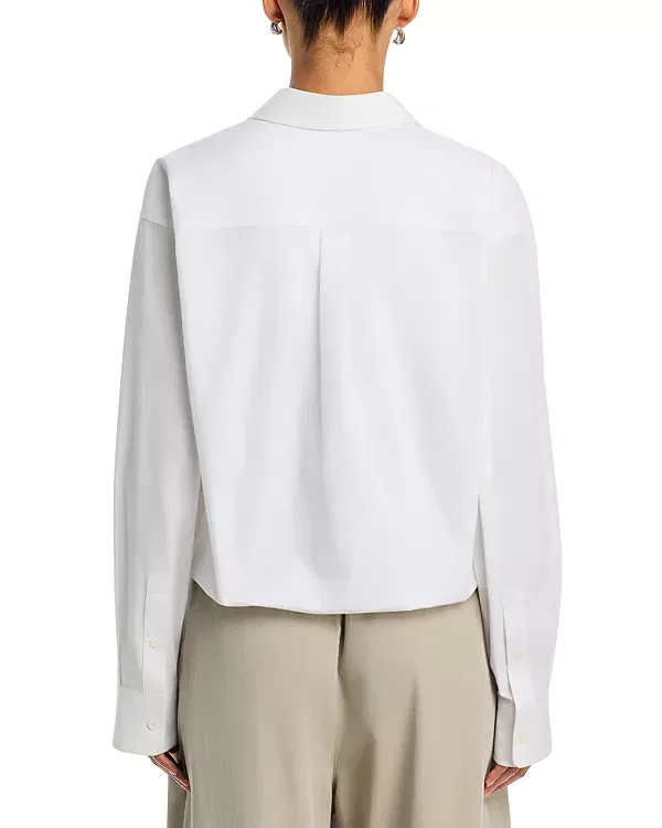 Женская блуза с длинным рукавом Pre Styled Gathered Shirt Alexander Wang, белый — фото 3