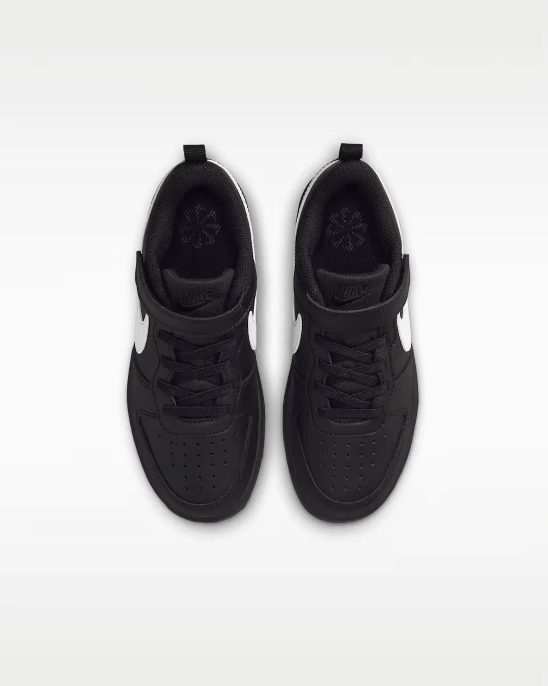 Детская обувь Nike Court Borough Low Recraft, Black/Black/White — фото 4