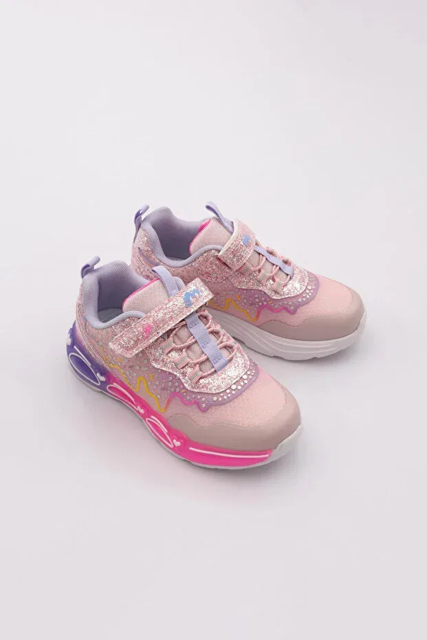 Детские спортивные кроссовки для девочек со светящейся подошвой Marco Kids, Pink — фото 2