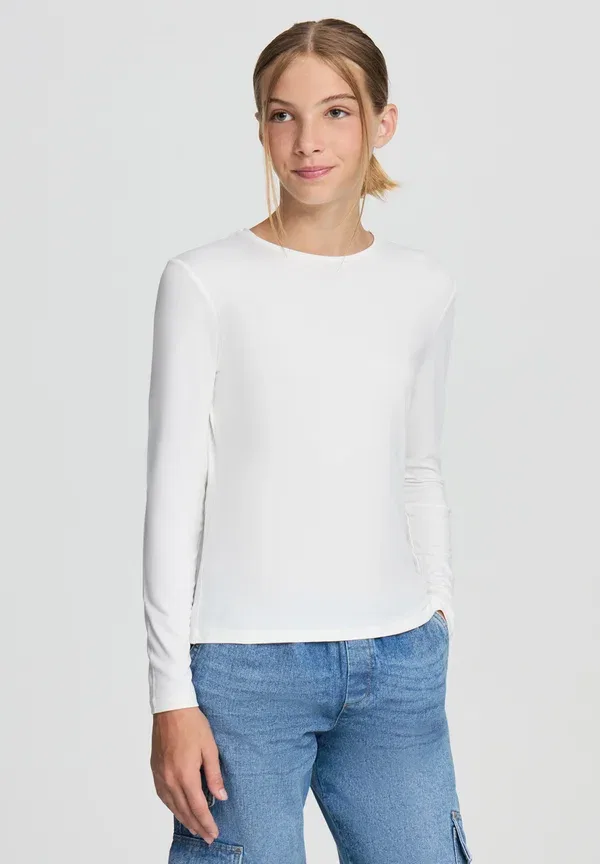 Комплект из 3 топов с длинным рукавом, однотонный, Terranova, pink/white/black, белый/черный/розовый — фото 2