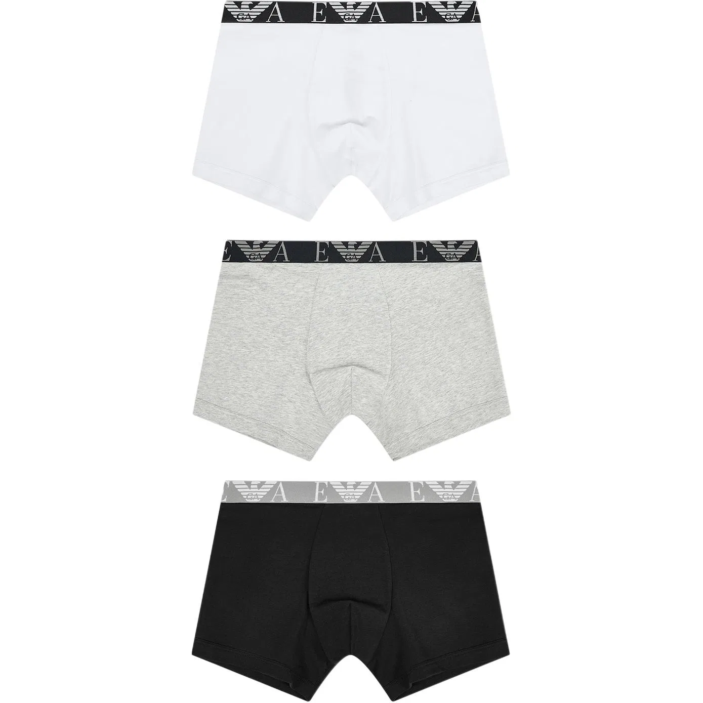 Мужские боксеры с длинной ножкой Emporio Armani, Black/White/Gray