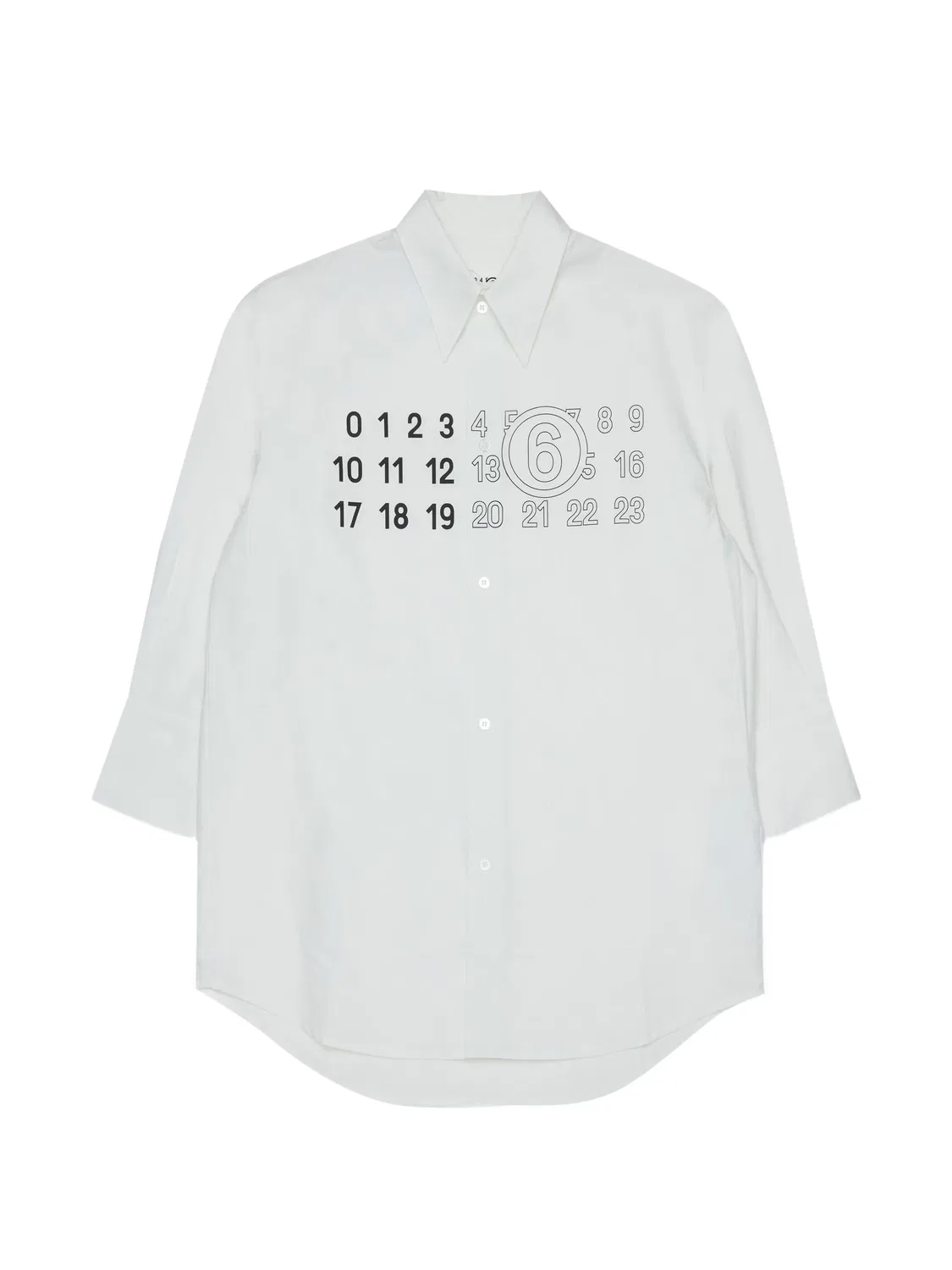 Платье-рубашка белое MM6 Maison Margiela, белый