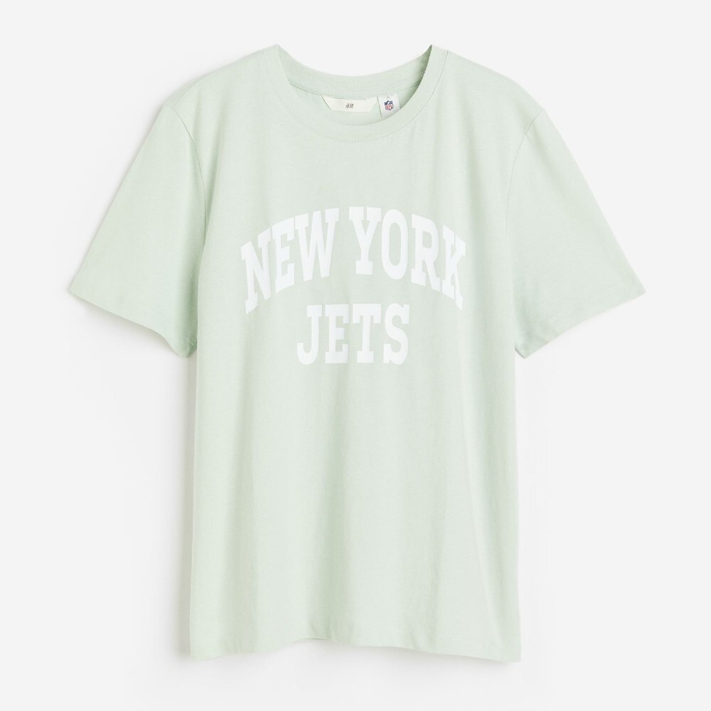 

Футболка H&M Motif New York Jets, светло-зеленый