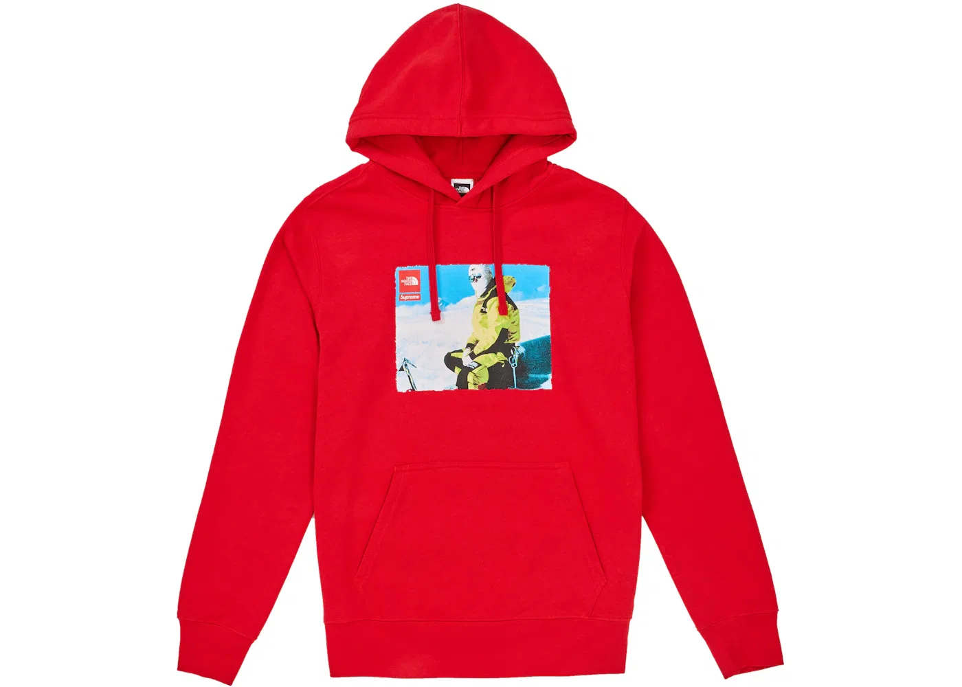 Мужская худи с принтом Supreme The North Face Photo Hooded Sweatshirt, Red