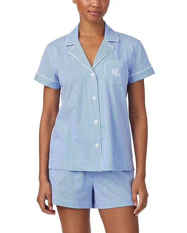 Женский комплект пижамы с коротким рукавом Ralph Lauren, Blue Print