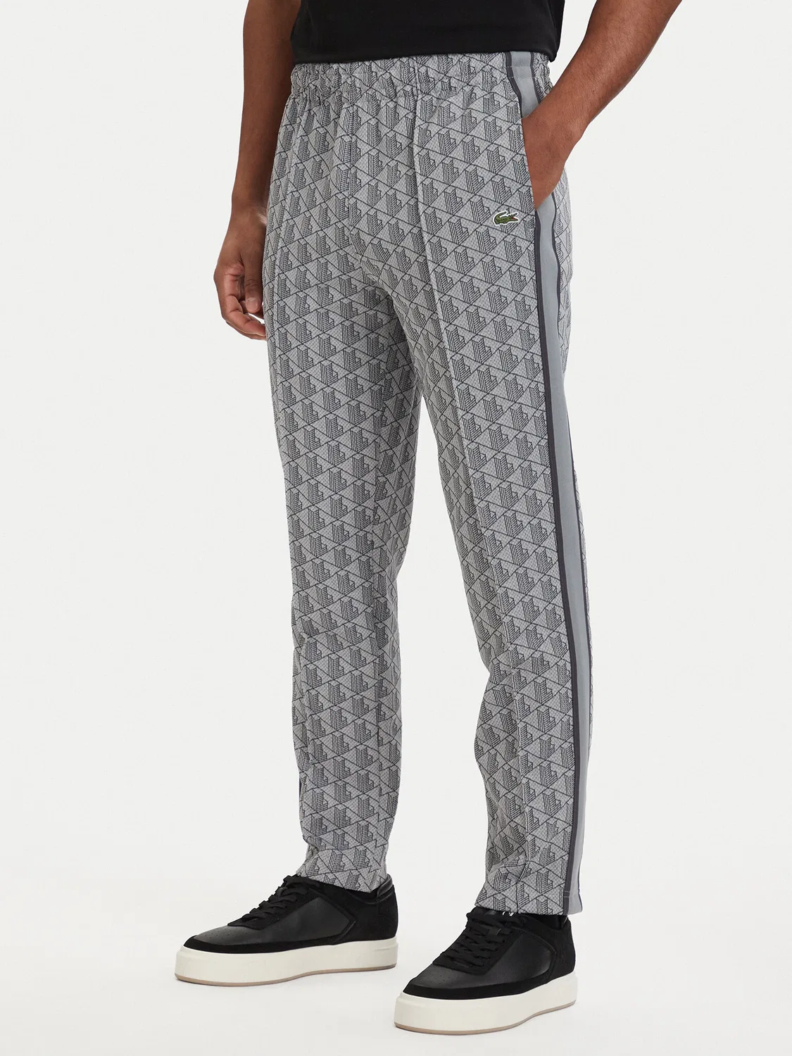 Мужские спортивные штаны стандартного кроя Paris Monogram Lacoste, серый