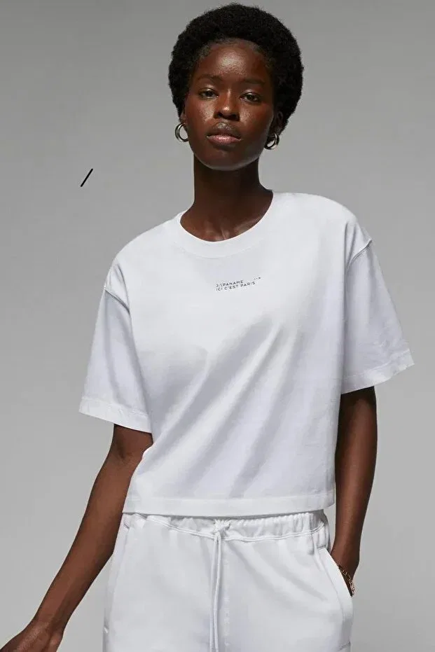 Женская футболка свободного кроя Jordan Paris Saint-Germain Graphic Nike, White