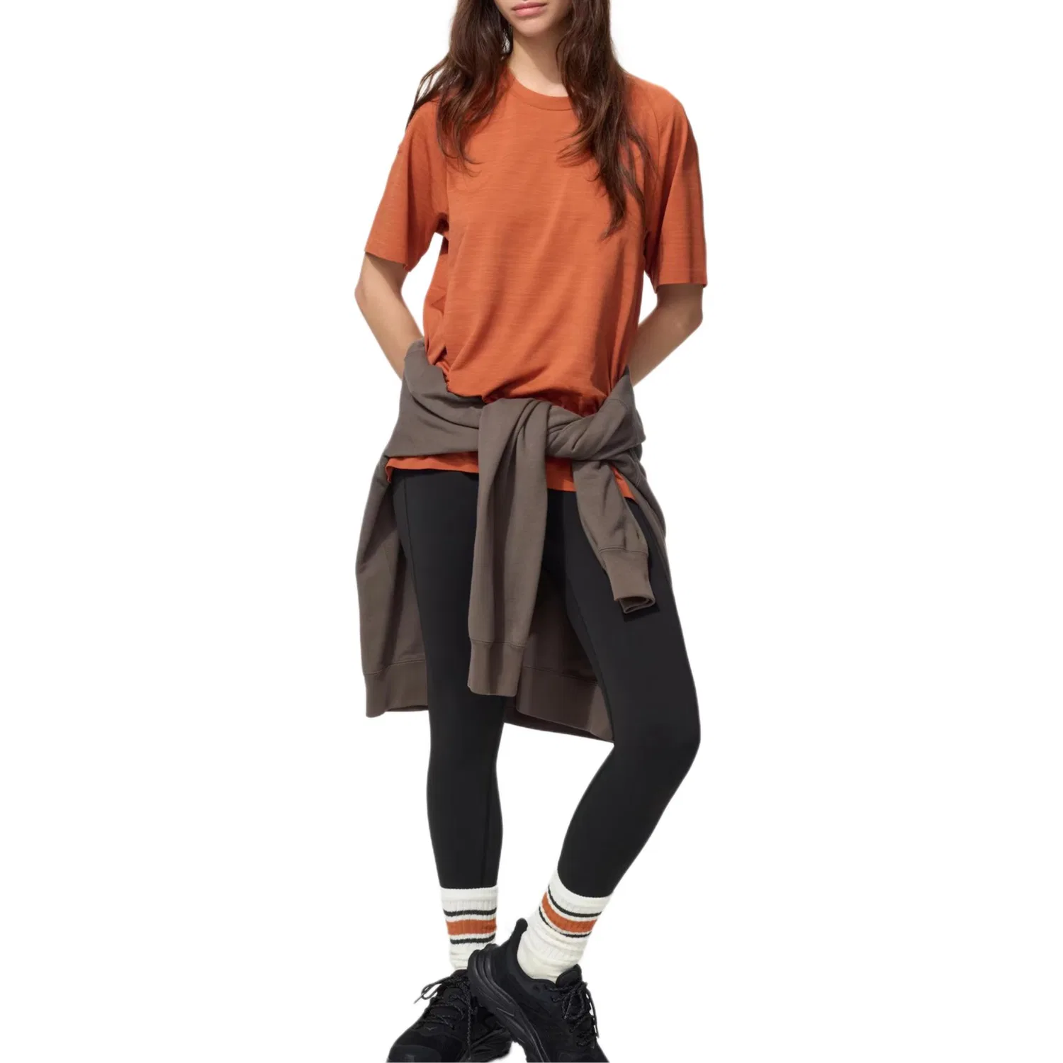 Женская футболка с круглым вырезом Brick Orange UNIQLO — фото 4
