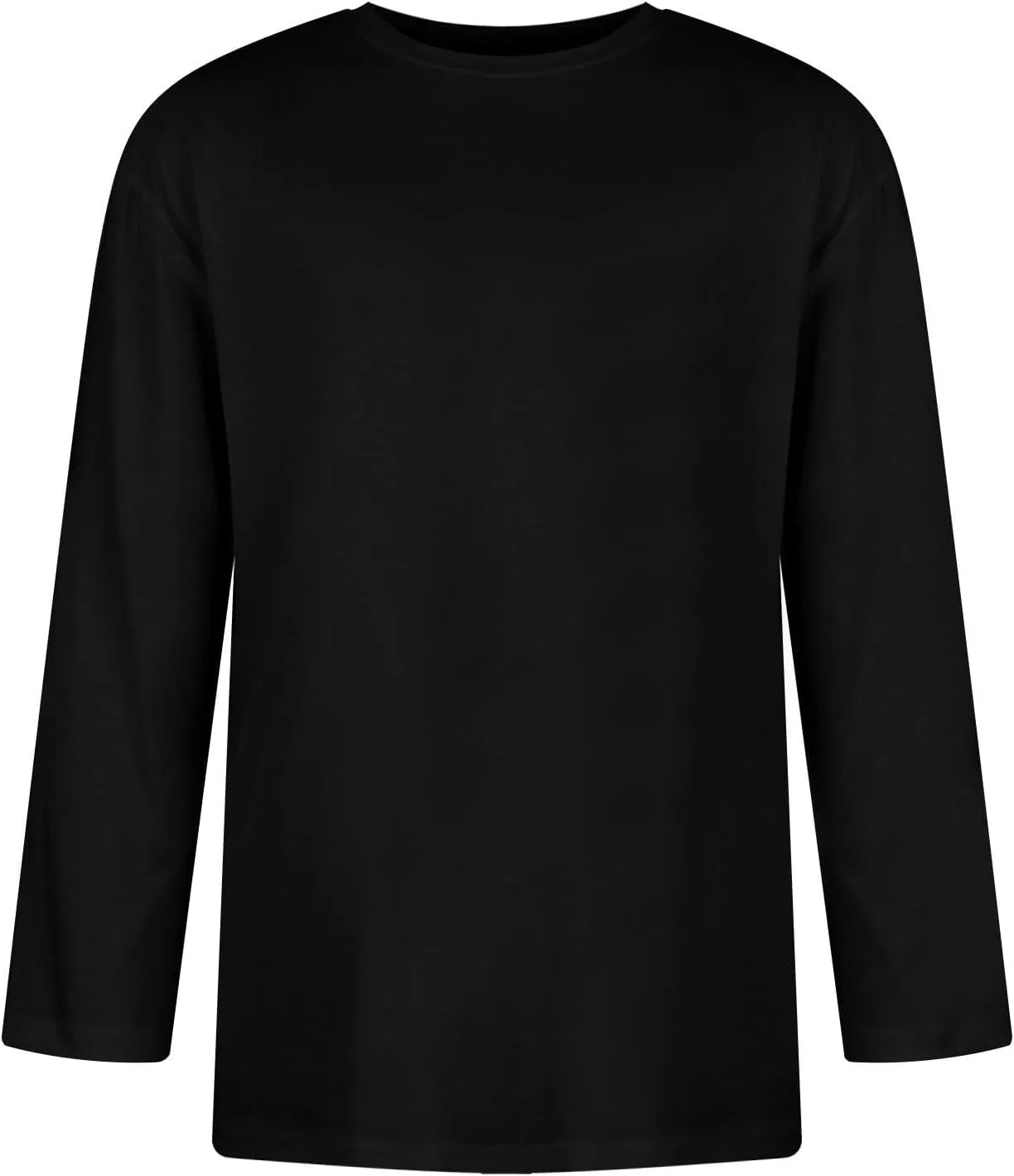 Мужская футболка с длинным рукавом 3/4 свободного кроя, Black — фото 2
