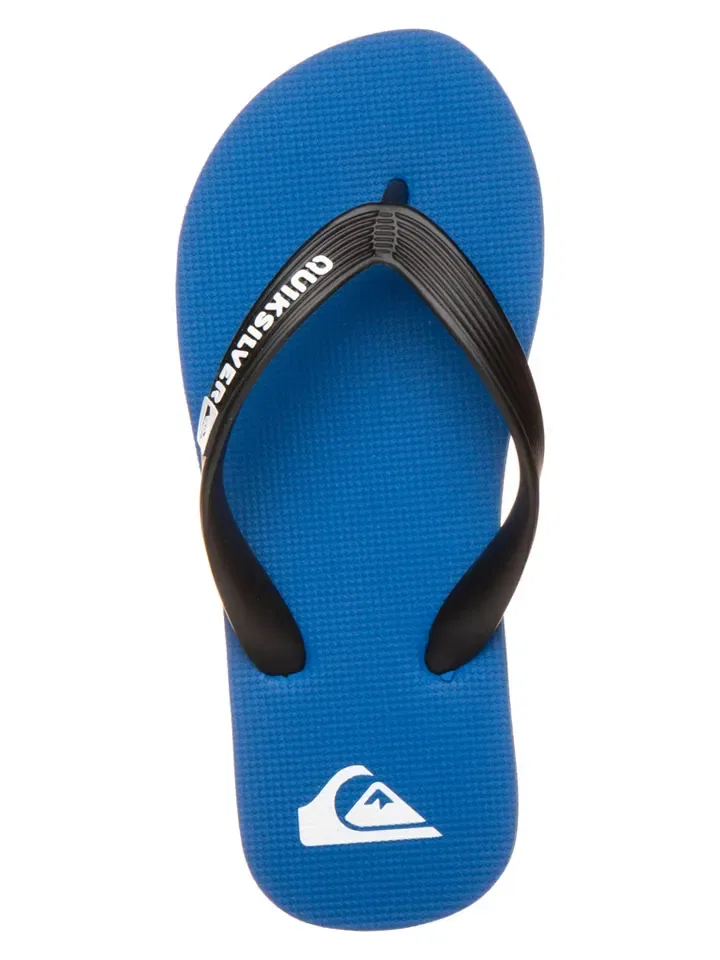 Шлепанцы черно-синие Quiksilver Molokai — фото 4