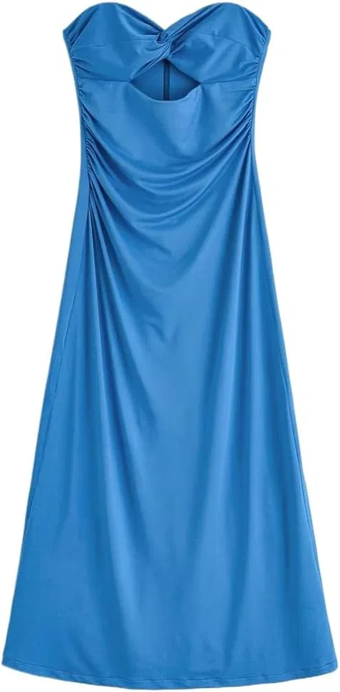 Женское летнее платье с вырезами Generic, Blue