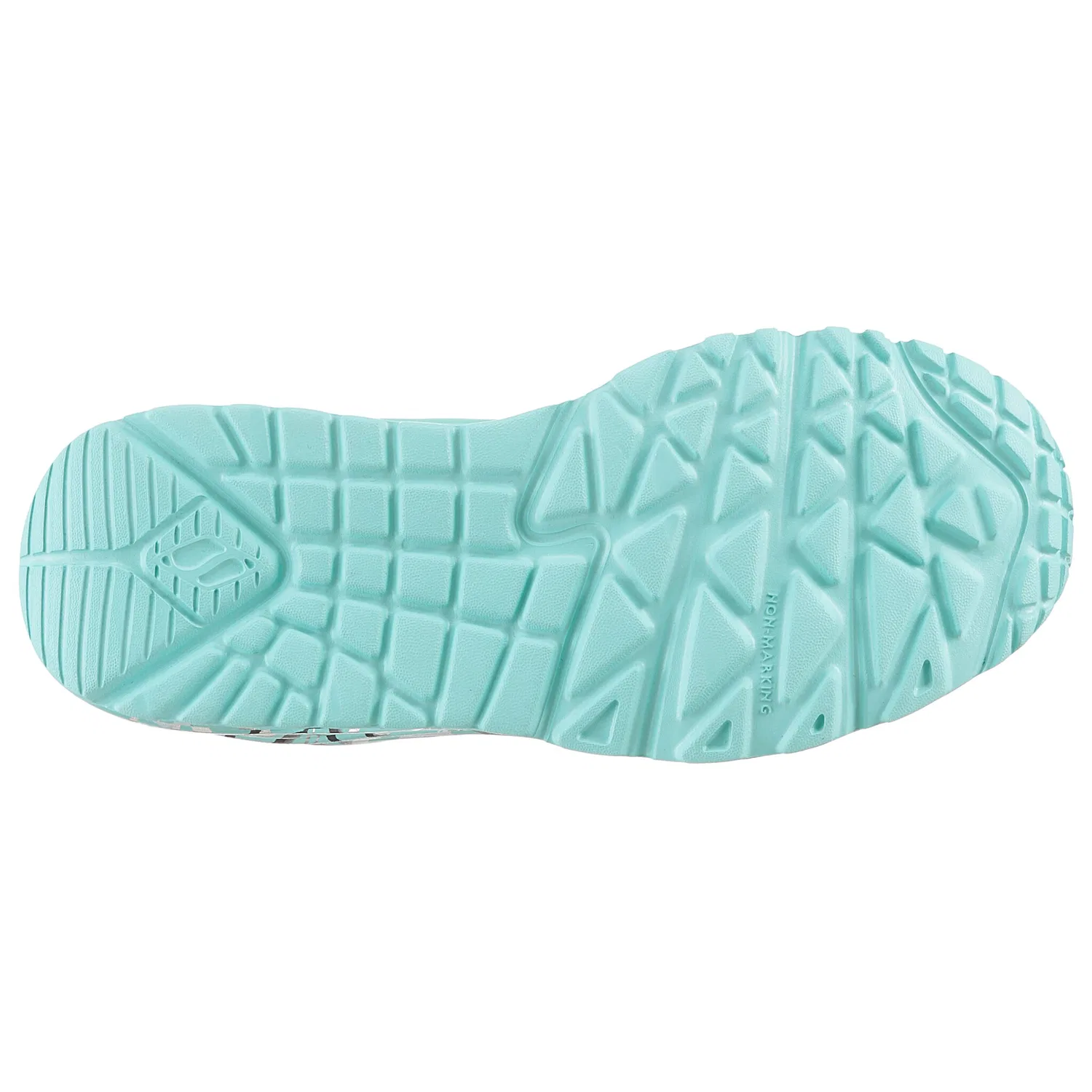 Детские кеды-кроссовки на платформе Skechers, Turquoise Multi — фото 4