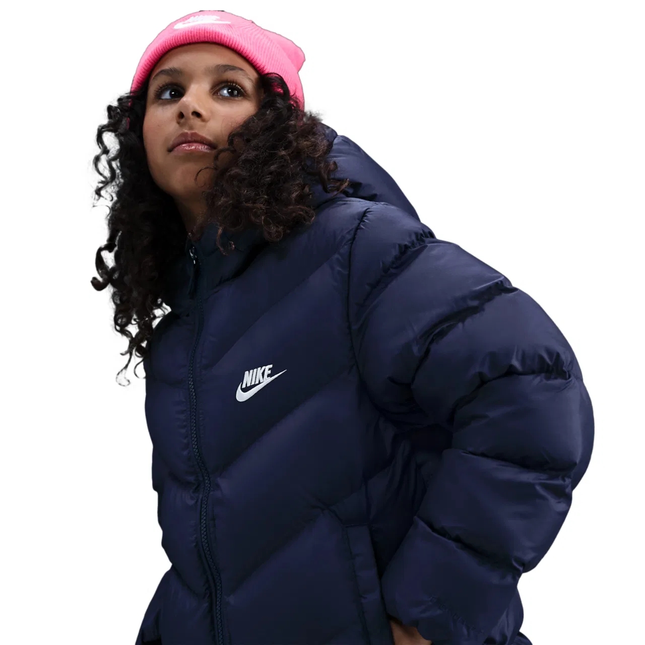 Куртка для мальчиков ADP Puffer Nike, цвет Midnight Navy/White