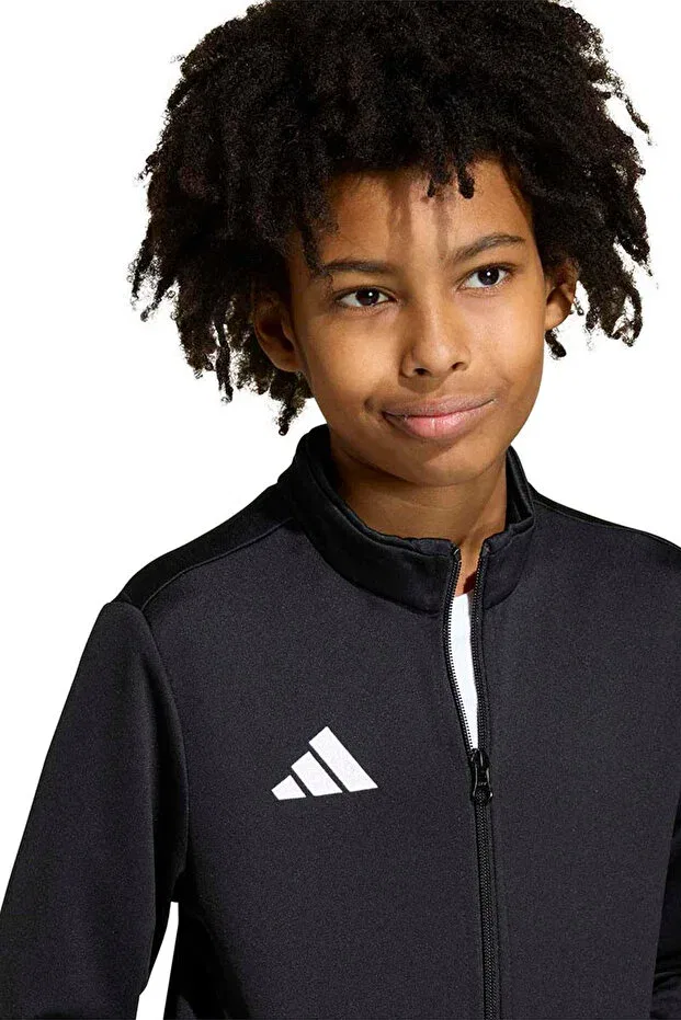 Детское спортивное пальто для девочек с принтом Adidas, Black/White — фото 4