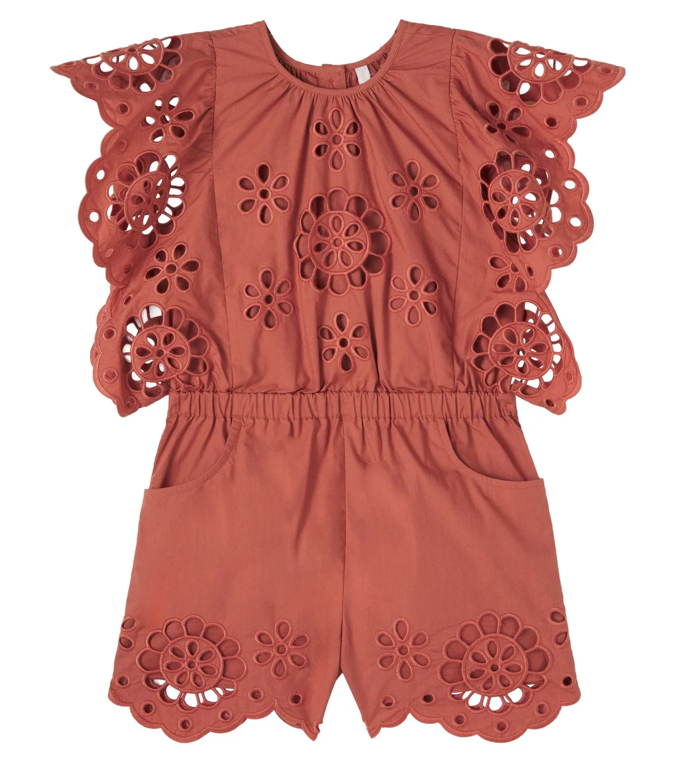 Комбинезон хлопковый Zimmermann Awaken Zimmermann Kids, оранжевый