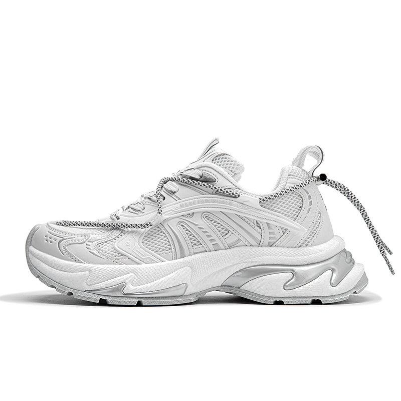 

Низкие массивные кроссовки мужские FAIRWHALE, White Silver