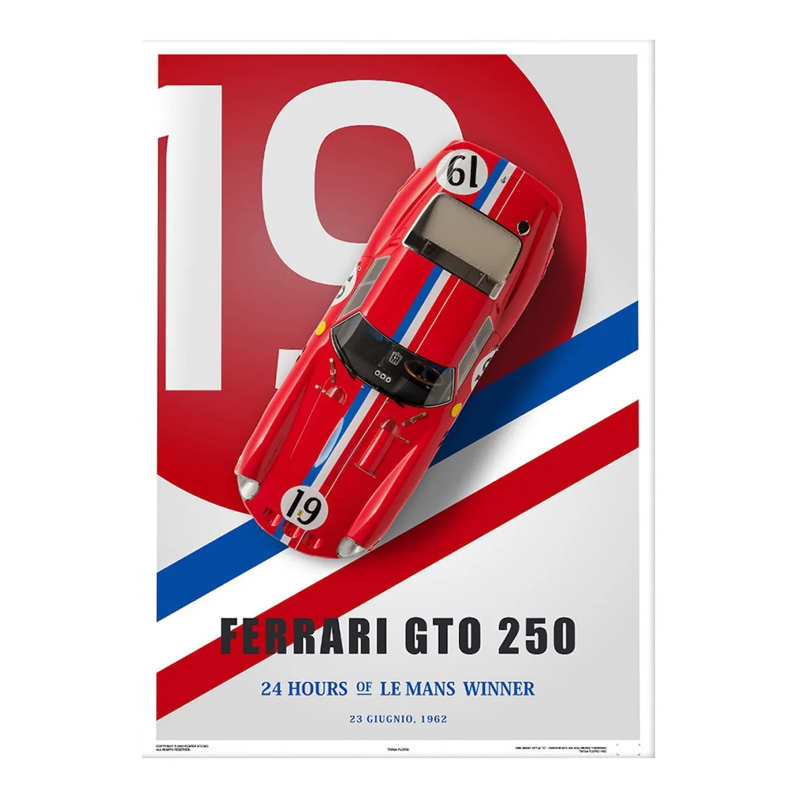 

Pstr Studio Художественная печать студии Ferrari GTO Ferrari PSTR, разноцветный