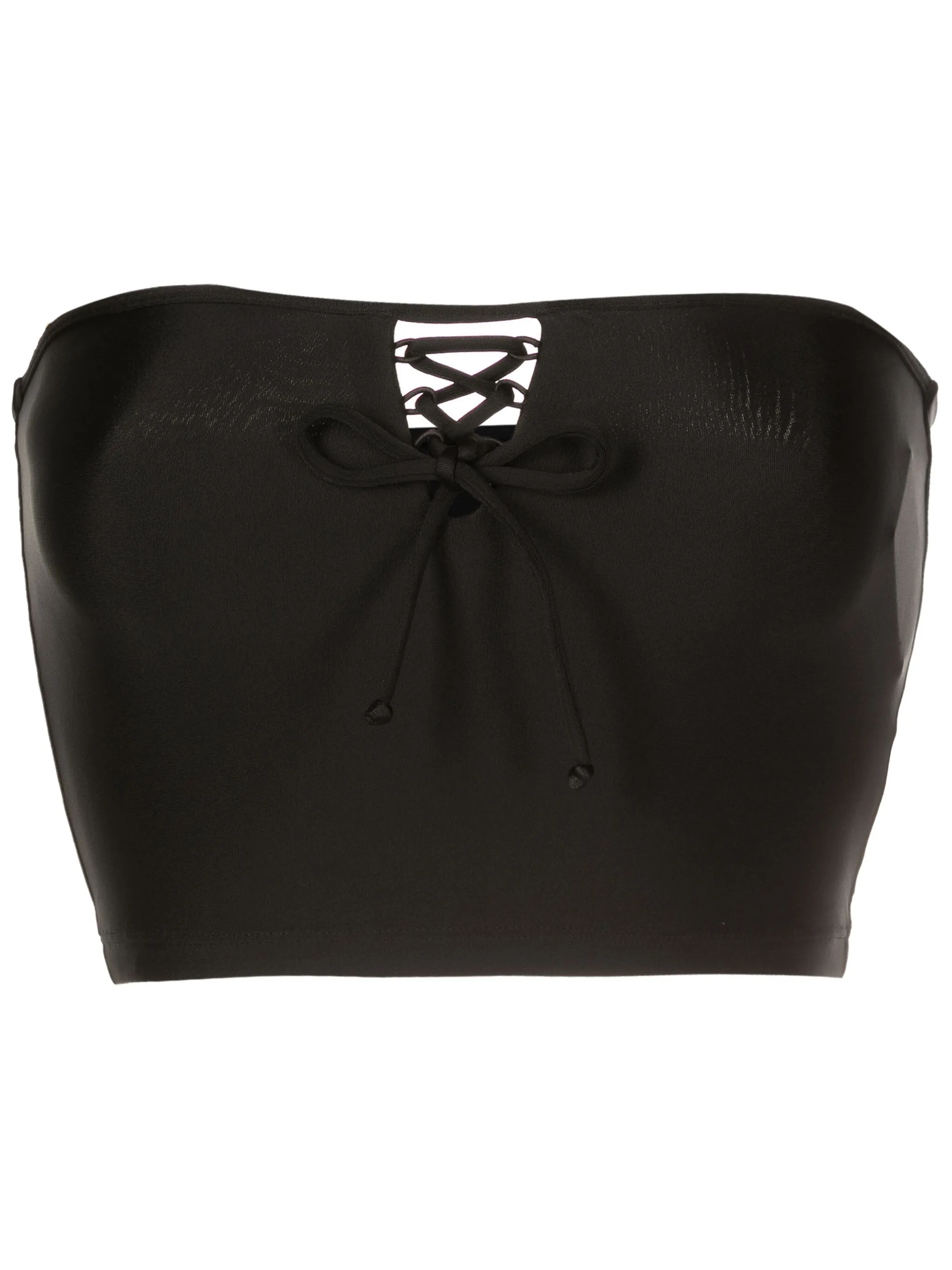 

Укороченный топ со шнуровкой Amir Slama, черный