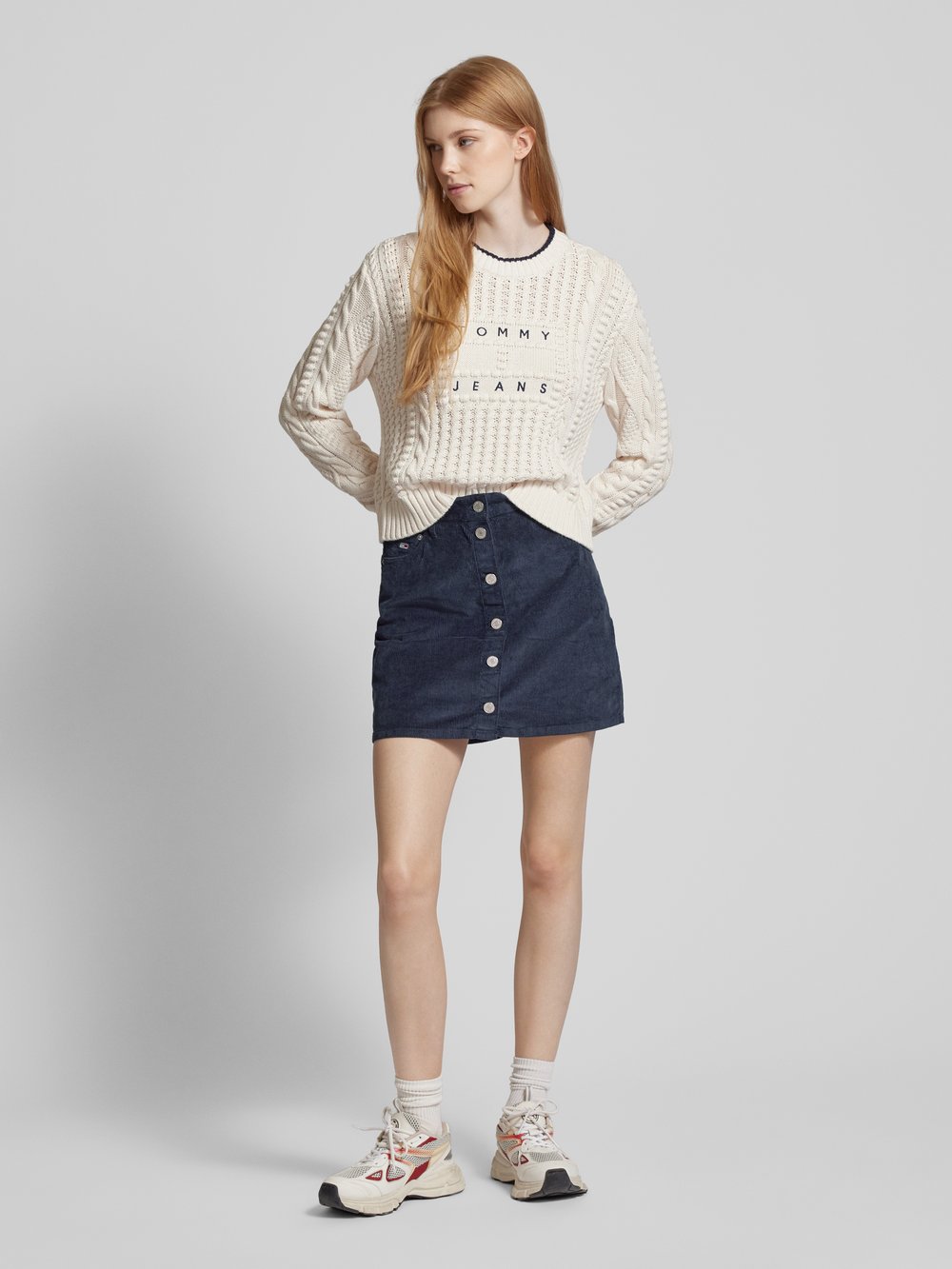 

Мини-юбка с полной застежкой на пуговицы Tommy Jeans