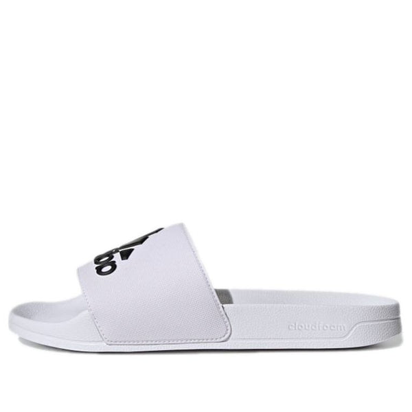 

Тапочки adilette shower slide 'white black' Adidas, белый