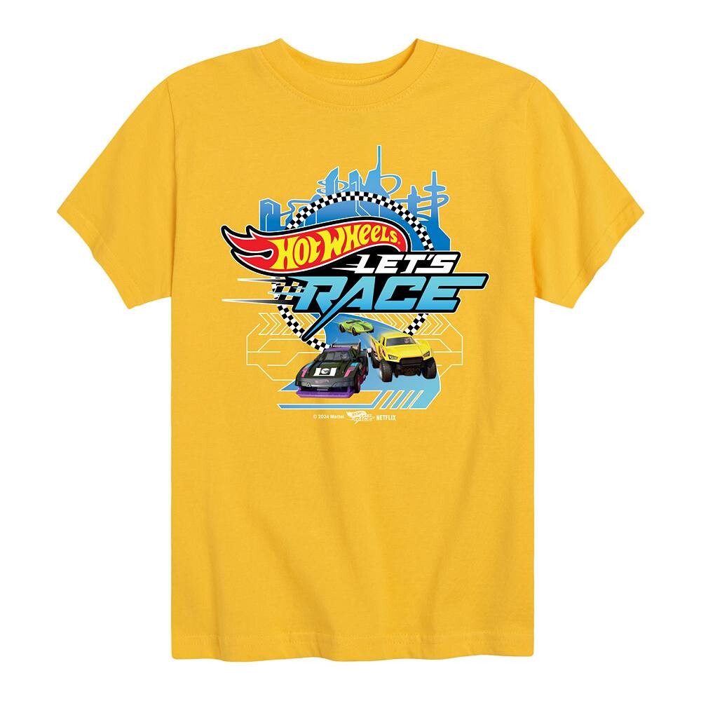 

Футболка с рисунком гоночных машинок Hot Wheels для мальчиков 8–20 лет, желтый