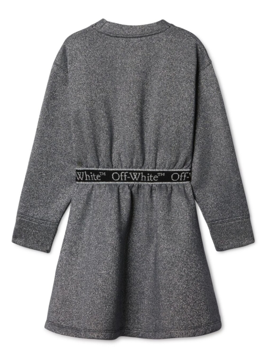 

Off-White Kids платье Bookish Logo Band с эффектом металлик, серый