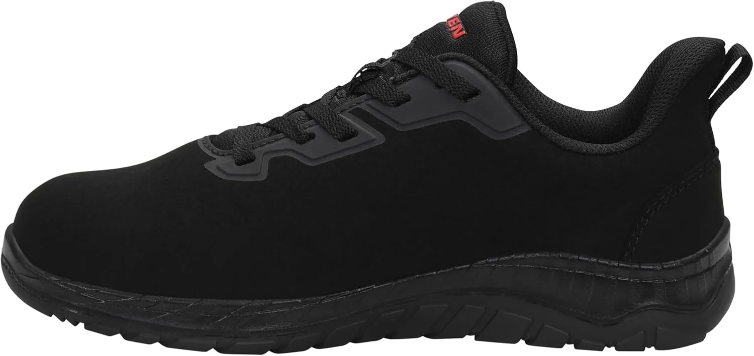 Защитные ботинки ELTEN Luan Black Low ESD S3S для мужчин и женщин, текстиль, сталь и защитные носки, легкие, классические, спортивные, черные — фото 3