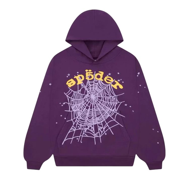 

Худи Sp5der Star OG Web V2 Hoodie Purple, фиолетовый