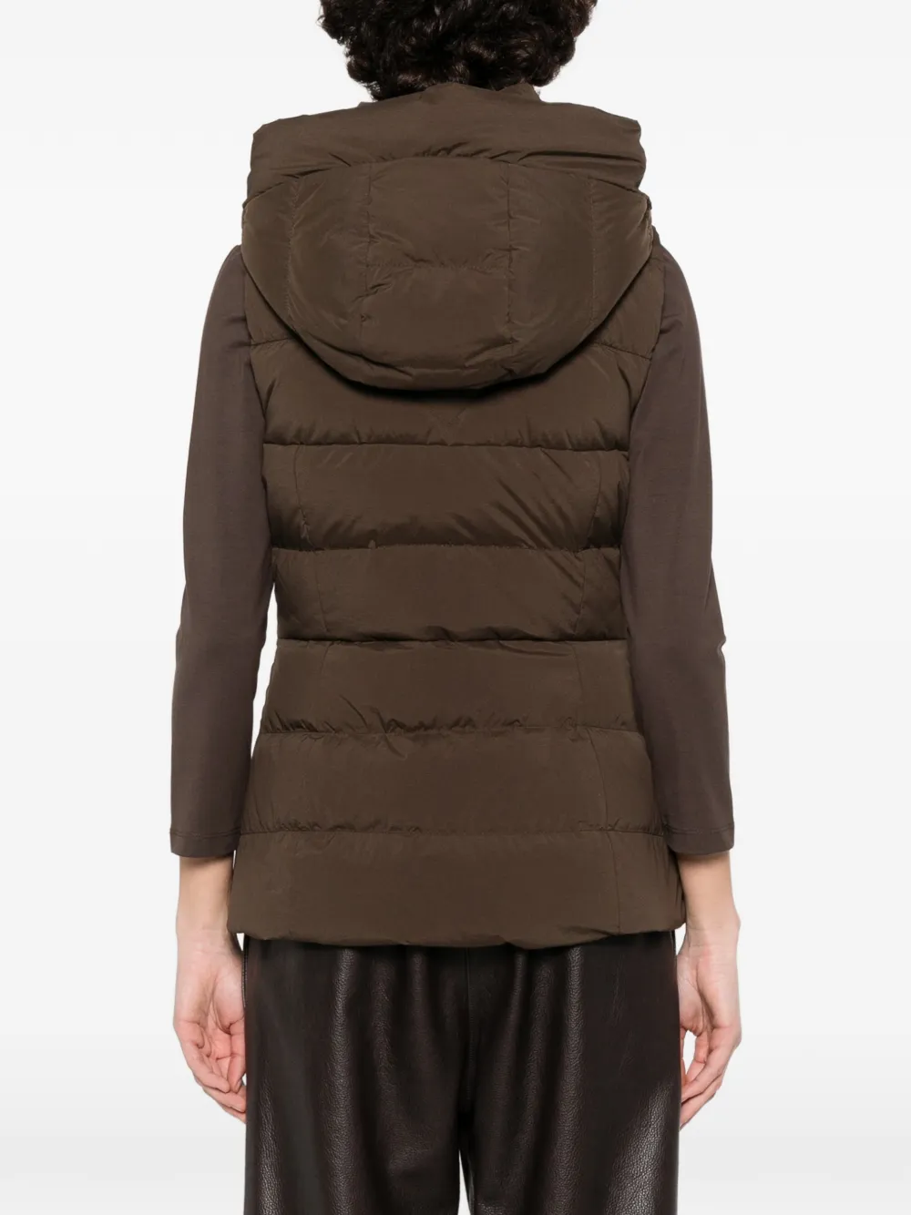 Стеганый жилет с капюшоном Clair Canada Goose, коричневый — фото 4
