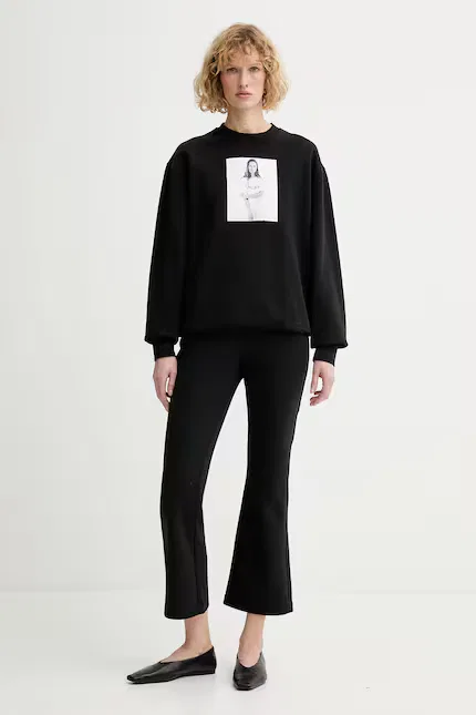 Брюки из материала Calvin Klein, черный — фото 2