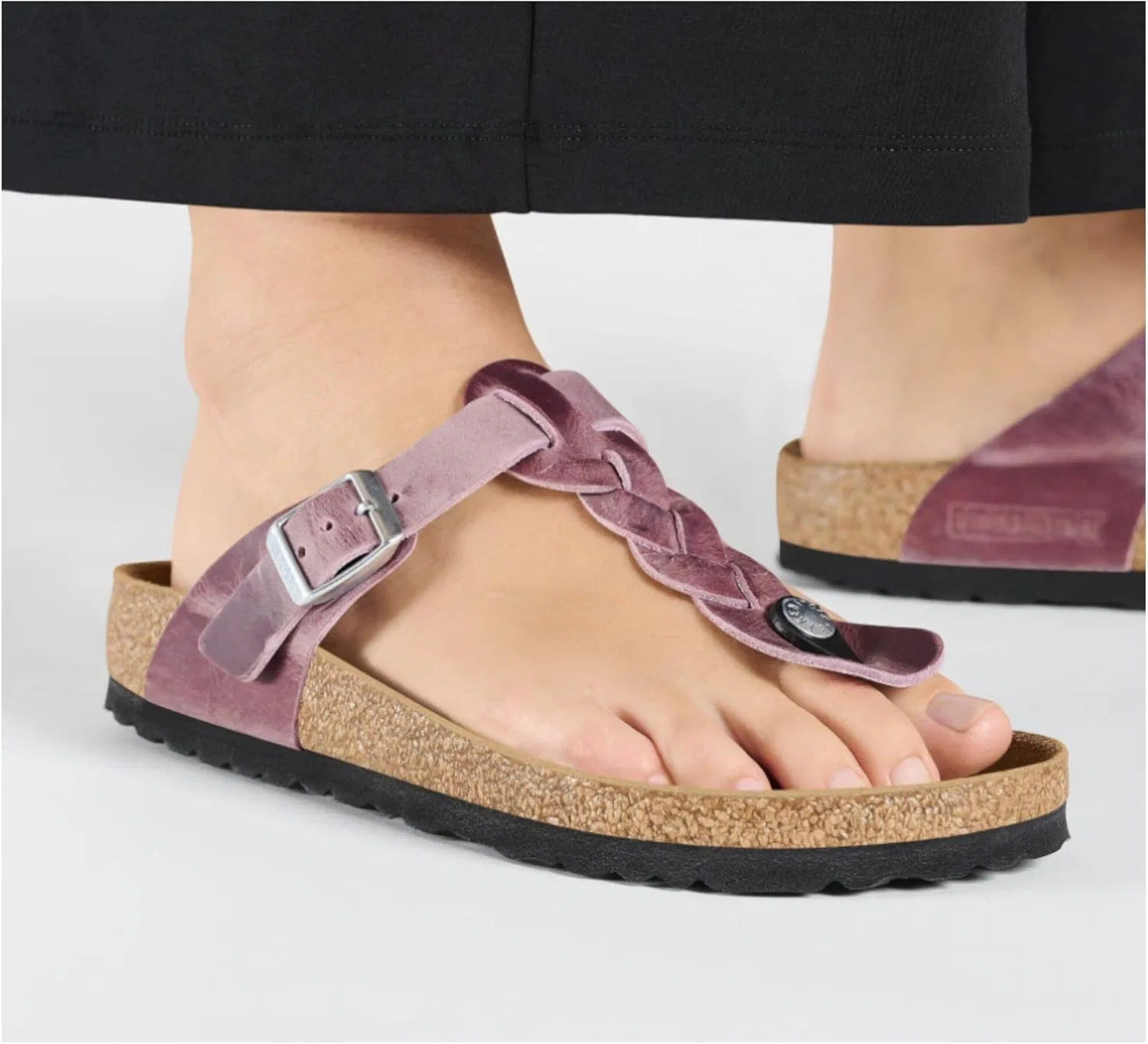 Сандалии из натуральной кожи, Birkenstock, лавандовый — фото 2