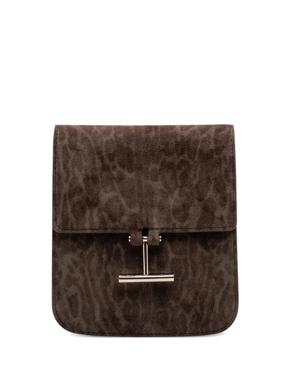 

Сумка через плечо с застежкой в виде буквы "Т" Tom Ford, коричневый