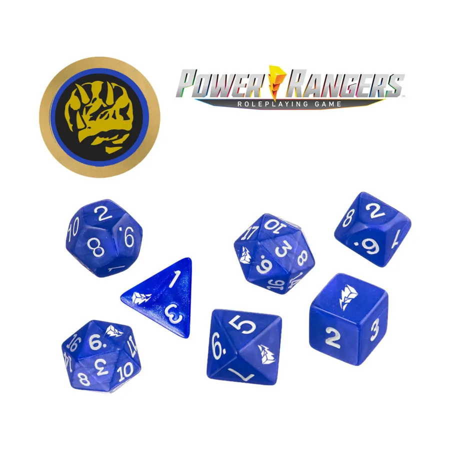 

Ролевая игра Power Rangers — синий поли-набор с монетой (7), Power Rangers Role Playing Game