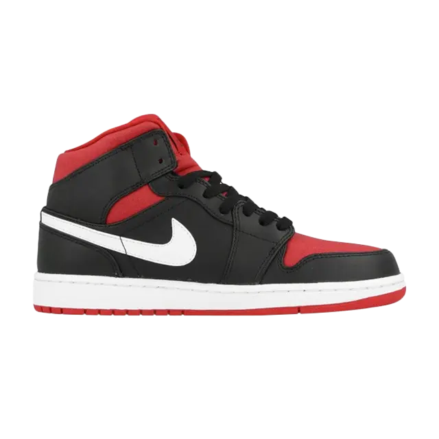 

Кроссовки Air Jordan 1 Mid 'Black Gym Red', черный